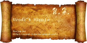 Uzsák Hippia névjegykártya